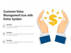 Customer value management icon with dollar symbol