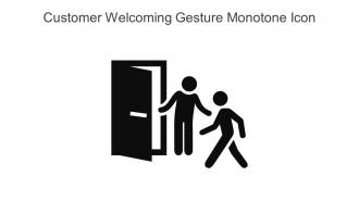 Customer Welcoming Gesture Monotone Icon In Powerpoint Pptx Png And Editable Eps Format