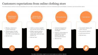 Customers Expectations From Online Clothing Store Clothing Retail Ecommerce Business Plan