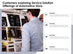 Customers exploring service solution offerings of automotive store