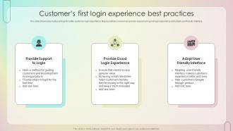 Customers First Login Experience Best Practices Customer Onboarding Journey Process