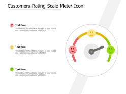 Customers rating scale meter icon