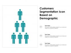 Customers segmentation icon based on demographic