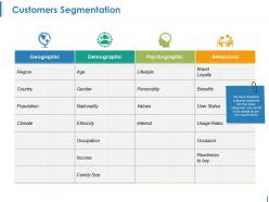 Customers Segmentation Ppt Examples Slides