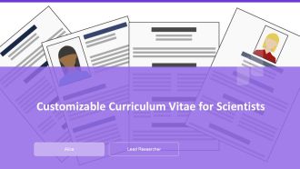 Customizable Curriculum Vitae For Scientists PPT Mockup AT