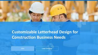 Customizable Letterhead Design For Construction Business Needs PPT H