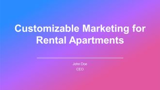 Customizable Marketing For Rental Apartments PPT Mockup AT