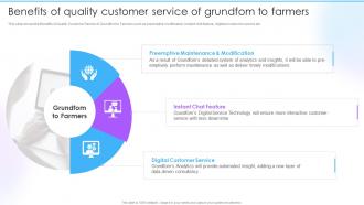 Customizable Solutions To Deal Benefits Of Quality Customer Service Of Grundfom To Farmers