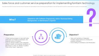 Customizable Solutions To Deal Sales Force And Customer Service Preparation For Implementing