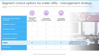 Customizable Solutions To Deal Segment Choice Options For Water Utility Management Strategy