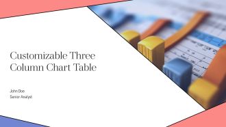 Customizable Three Column Chart Table PPT Mockup AT