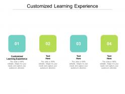 Customized learning experience ppt powerpoint presentation icon show cpb
