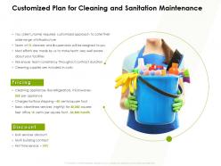 Customized plan for cleaning and sanitation maintenance ppt powerpoint presentation slide