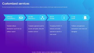 Customized Services Software Company Profile Ppt Guidelines