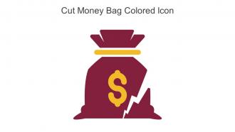 Cut Money Bag Colored Icon In Powerpoint Pptx Png And Editable Eps Format