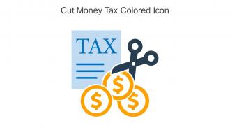 Cut Money Tax Colored Icon In Powerpoint Pptx Png And Editable Eps Format