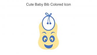 Cute Baby Bib Colored Icon In Powerpoint Pptx Png And Editable Eps Format