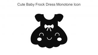 Cute Baby Frock Dress Monotone Icon In Powerpoint Pptx Png And Editable Eps Format