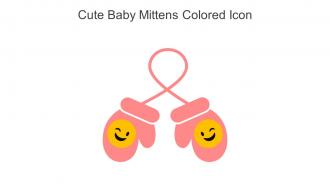 Cute Baby Mittens Colored Icon In Powerpoint Pptx Png And Editable Eps Format