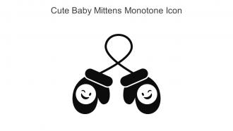 Cute Baby Mittens Monotone Icon In Powerpoint Pptx Png And Editable Eps Format