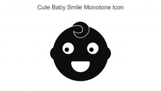 Cute Baby Smile Monotone Icon In Powerpoint Pptx Png And Editable Eps Format