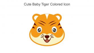 Cute Baby Tiger Colored Icon In Powerpoint Pptx Png And Editable Eps Format