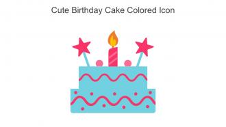 Cute Birthday Cake Colored Icon In Powerpoint Pptx Png And Editable Eps Format