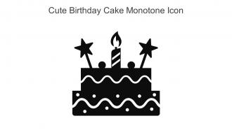 Cute Birthday Cake Monotone Icon In Powerpoint Pptx Png And Editable Eps Format