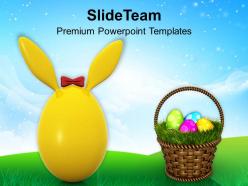 Cute bunny egg for easter powerpoint templates ppt themes and graphics 0313