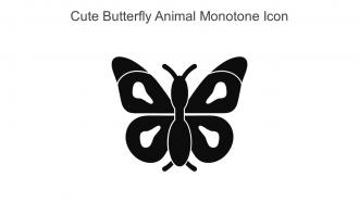 Cute Butterfly Animal Monotone Icon In Powerpoint Pptx Png And Editable Eps Format