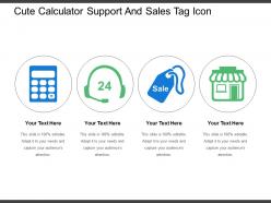 Cute Calculator Support And Sales Tag Icon