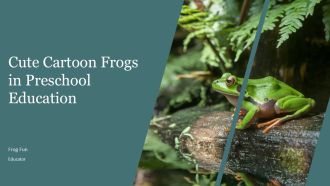 Cute Cartoon Frogs In Preschool Education PPT Graphics AT