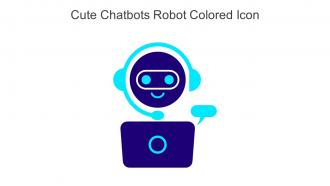Cute Chatbots Robot Colored Icon In Powerpoint Pptx Png And Editable Eps Format