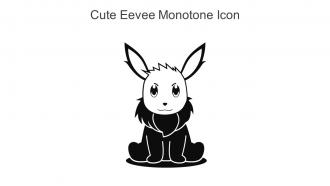 Cute Eevee Monotone Icon In Powerpoint Pptx Png And Editable Eps Format