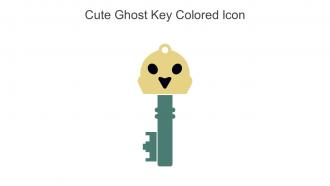 Cute Ghost Key Colored Icon In Powerpoint Pptx Png And Editable Eps Format