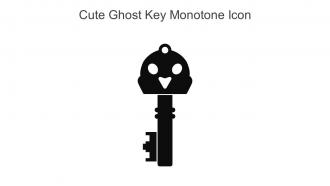 Cute Ghost Key Monotone Icon In Powerpoint Pptx Png And Editable Eps Format