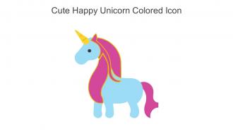 Cute Happy Unicorn Colored Icon In Powerpoint Pptx Png And Editable Eps Format