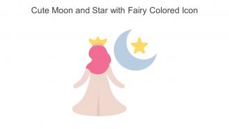 Cute Moon And Star With Fairy Colored Icon In Powerpoint Pptx Png And Editable Eps Format