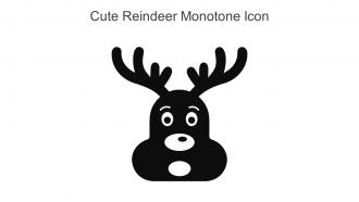 Cute Reindeer Monotone Icon In Powerpoint Pptx Png And Editable Eps Format