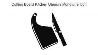 Cutting Board Kitchen Utensils Monotone Icon In Powerpoint Pptx Png And Editable Eps Format