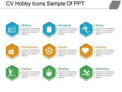Cv hobby icons sample of ppt