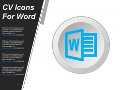 Cv icons for word powerpoint templates