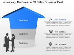 Cw increasing the volume of sales business deal powerpoint template
