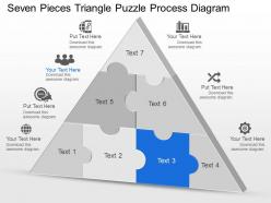 Cw seven pieces triangle puzzle process diagram powerpoint template