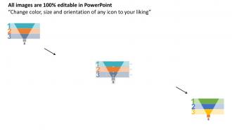 Cw three staged funnel diagram with icons flat powerpoint design