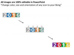 Cw year 2016 puzzle process chart flat powerpoint design