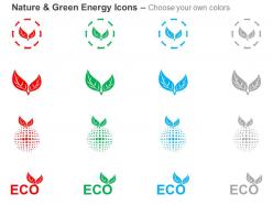 Cx green energy icons with nature protection and ecology ppt icons graphics