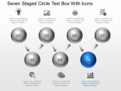 Cx seven staged circle text box with icons powerpoint template