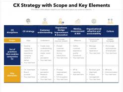 Cx strategy with scope and key elements