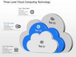 Cx three level cloud computing technology powerpoint template